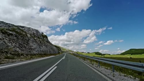 Dramatic Landscape Shot of the Road Leading To Durmitor National Park, Zabljak, Montenegro