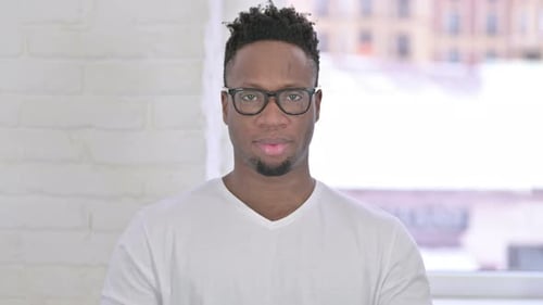 Smiling Man Wearing Glasses Portrait