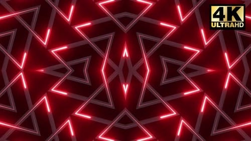 8 Triangle Red Neon Vj Loop Pack