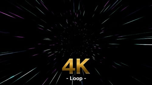 Futuristic Warp Speed Light Tunnel