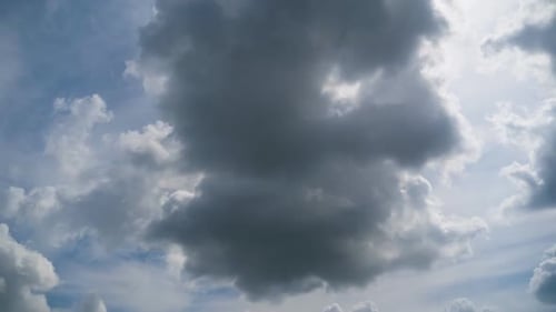 Time-Lapse of Dramatic Clouds Drifting Across Sky