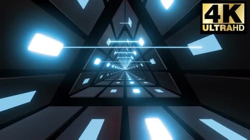 Triangle Light Neon Shape Tunnel Pack 4k