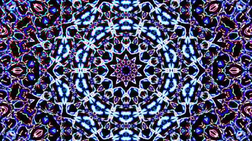 Bright abstract light governing full color, kaleidoscope