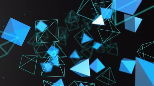 Abstract Geometric Pyramids and Cubes Loop Background