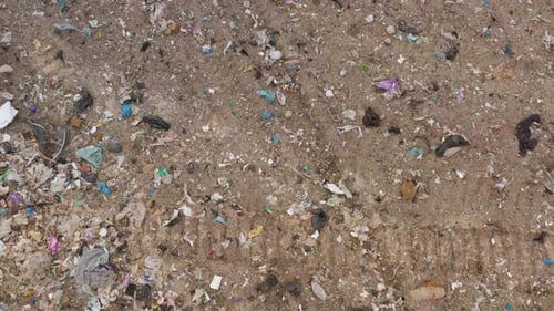 Aerial View of Enormous Garbage Dump and Landfill