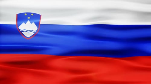 Realistic Waving Slovenia Flag Motion Background