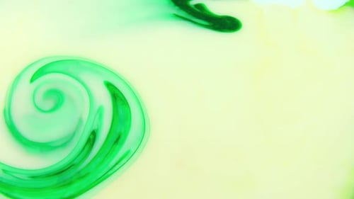 Abstract Green and White Swirling Design