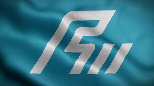 Dynamic Waving Flag Logo Reveal Background Animation