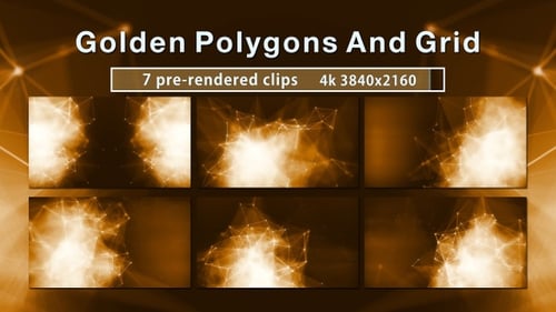 Abstract Golden Polygons and Moving Grid Connections Background Loop