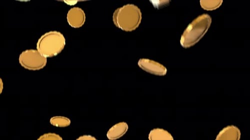 Falling Golden Coins Background Animation