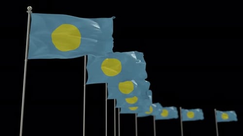 Die Animation „Palau Row Of Flags“ beinhaltet einen Alphakanal