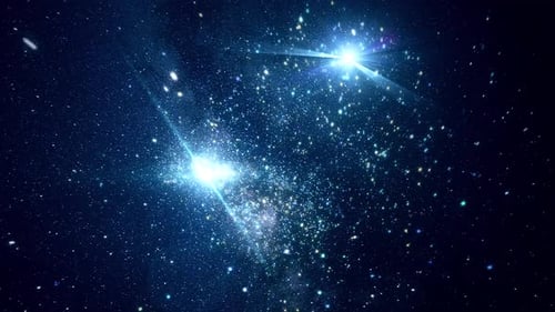 Espace cosmique abstrait avec des étoiles brillantes