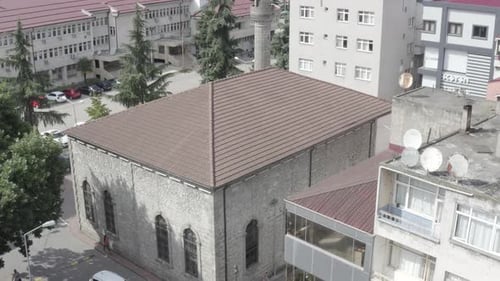 Moschee im Stadtzentrum von Trabzon, Luftaufnahme 5