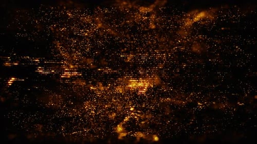 Shimmering Golden Particles Abstract Light Trails Background