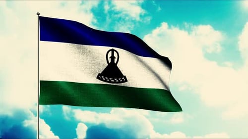 Le drapeau du Royaume du Lesotho