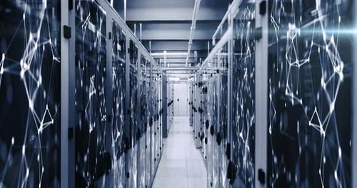 Network of connections over server room