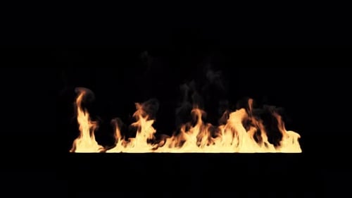 Ground Fire Animation with Transparent Alpha Channel