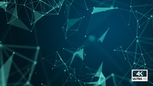 Low Poly Plexus Network Background Blue V2