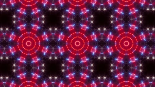 Blinking Red and Blue Led Vj Light Kaleidoscope Loop 4K 12