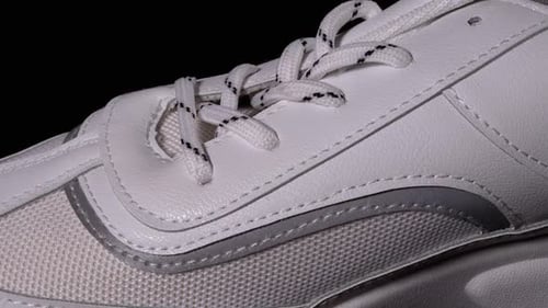 Close Up of a White Stylish Sneaker