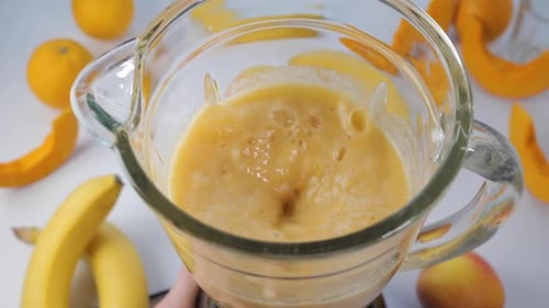 Fruit Smoothie Blended in Blender