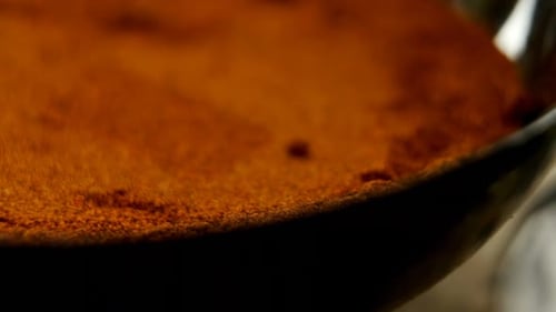 Verschiedene Gewürzpulver in Schale 4k