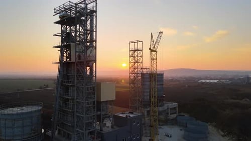 Cement Factory at Open Pit Mining of Construction Sand Stone Materials