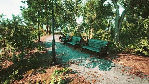 Empty Closed Park As Prevention From Coronavirus Covid19 Disease