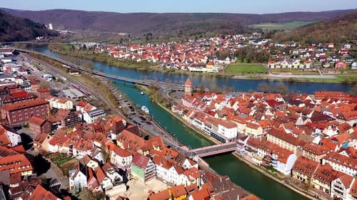 Wertheim dans l'estuaire du Main et du Tauber, Bade-Wurtemberg, Allemagne