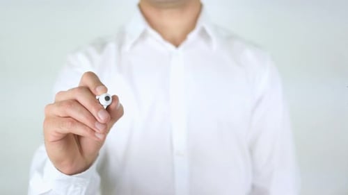 Writing Hot Trip Message on Clear Surface