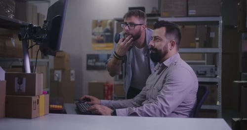 Men Working in a Distribution Center