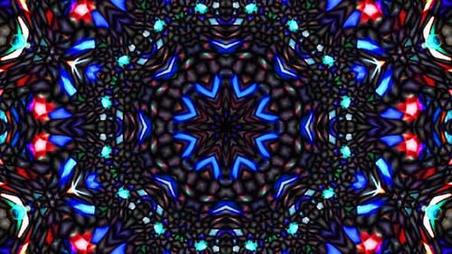 Seamless Colorful Kaleidoscope Pattern Background Animation