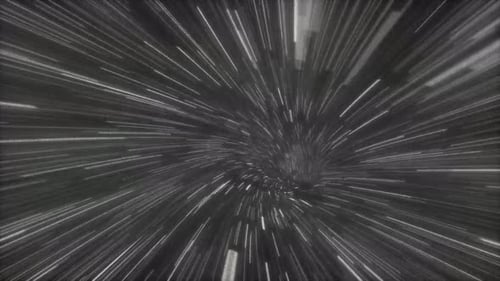 Futuristic Warp Speed Tunnel Through Space