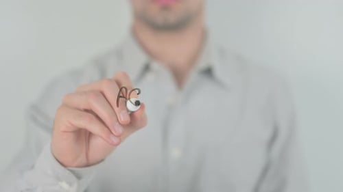 Hand Writing Agriculture on Transparent Surface