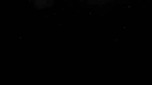 Abstract Dust Particles Floating on Black Background