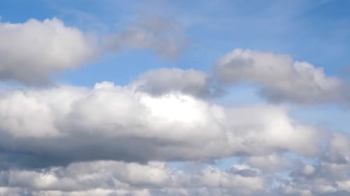 Clouds Flying on Blue Sky