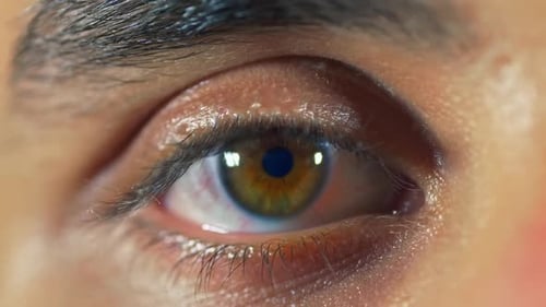 Extreme Close-Up of a Detailed Human Eye