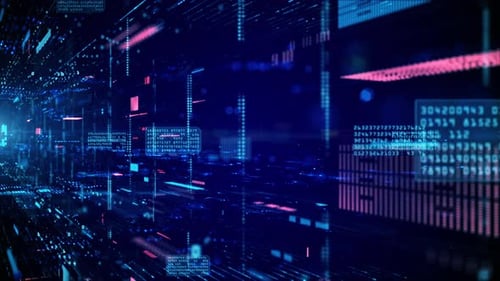 4K Digital Cyberspace And Data Network Connections 00733