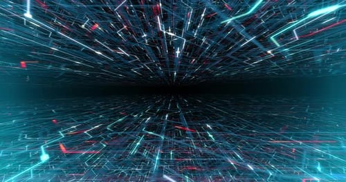 4K seamless loop abstract futuristic electronic circuit board.