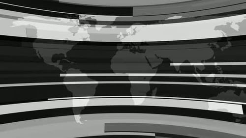 Animated World Map Background with Moving Lines