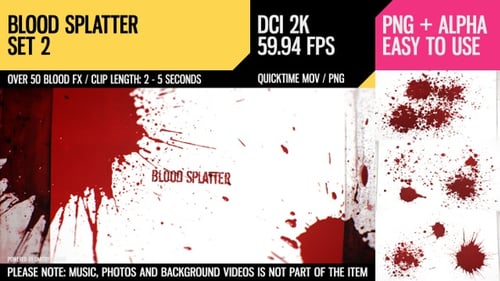Animated Blood Splatter Overlay Pack