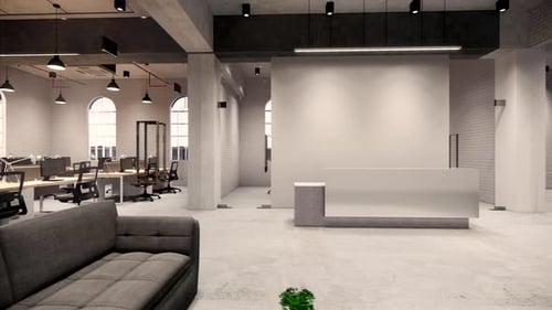 Interior Empty Modern Loft Office open space