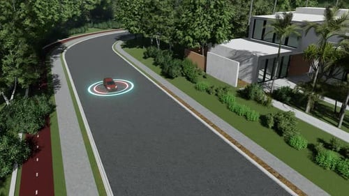 Autopilot Auto GPS Selbstfahrendes Fahrzeug Taxi Auto i