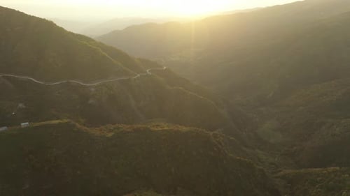 Road in a Beautiful Mountain Gorge