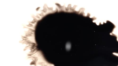 encre noire étalée sur un écran blanc