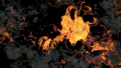 Explosive Fire Burst Reveal