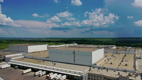 Large industrial area in nature
