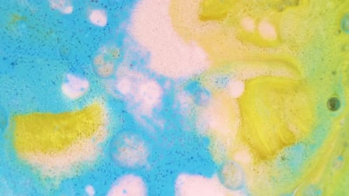 Abstract Colors Blending in Beautiful Fluid Motion