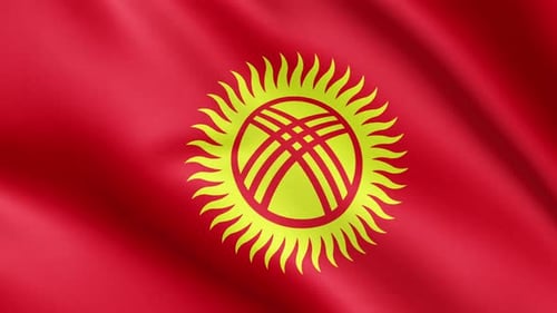 Waving Kyrgyzstan National Flag Seamless Loop