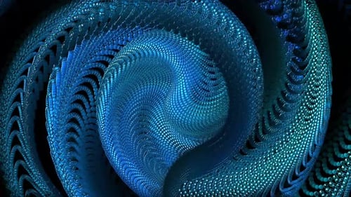 Animated Blue Abstract Swirling Digital Pattern